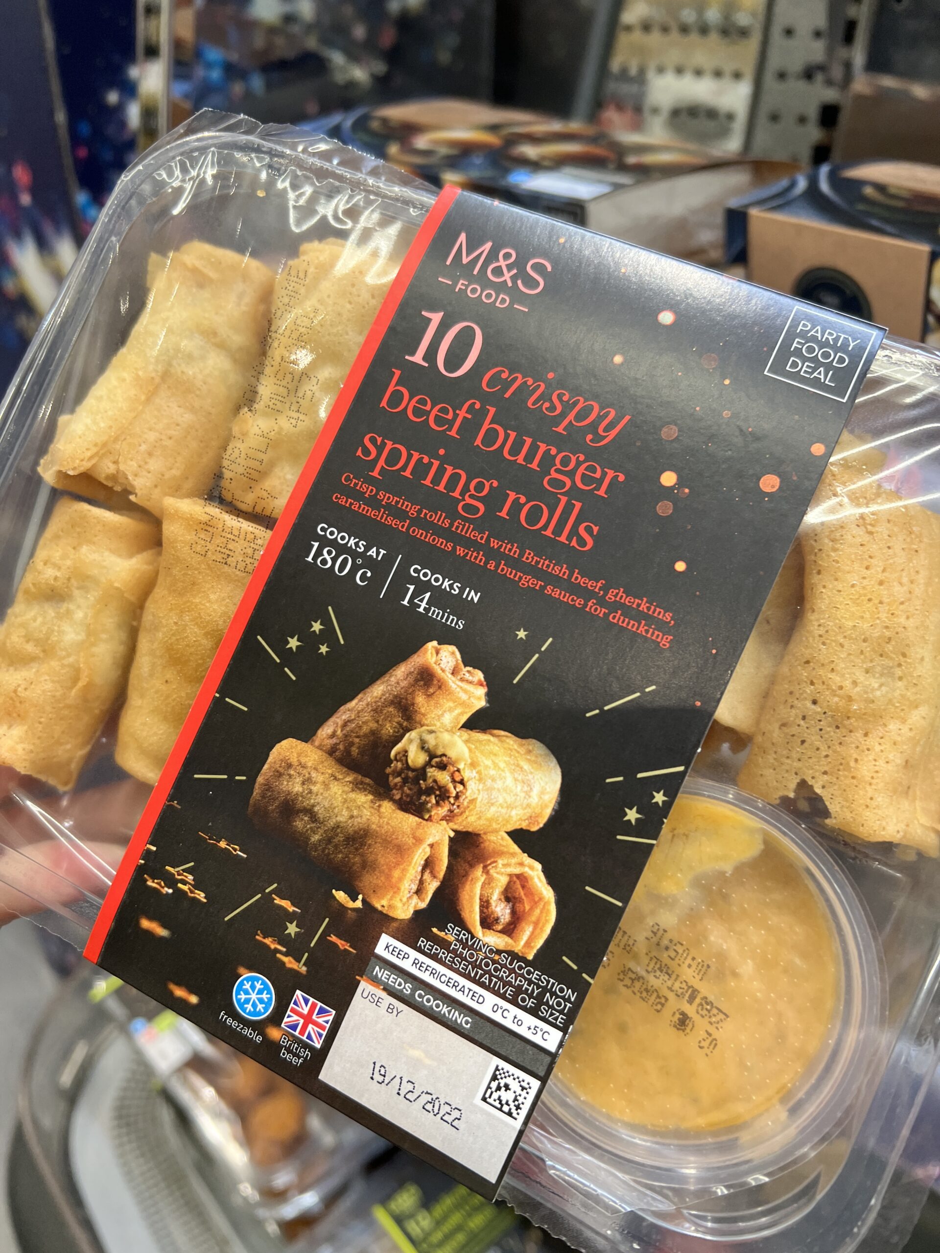 Spring rolls from M&S. 