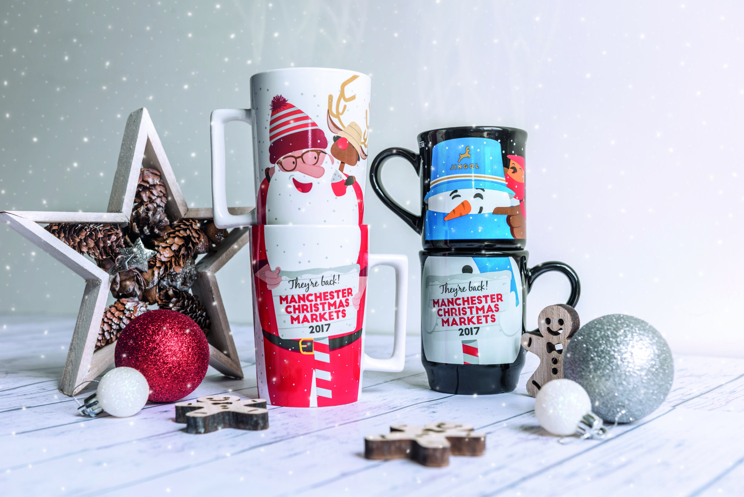 The 2017 Manchester Christmas Markets mugs. Credit: Manchester City Council