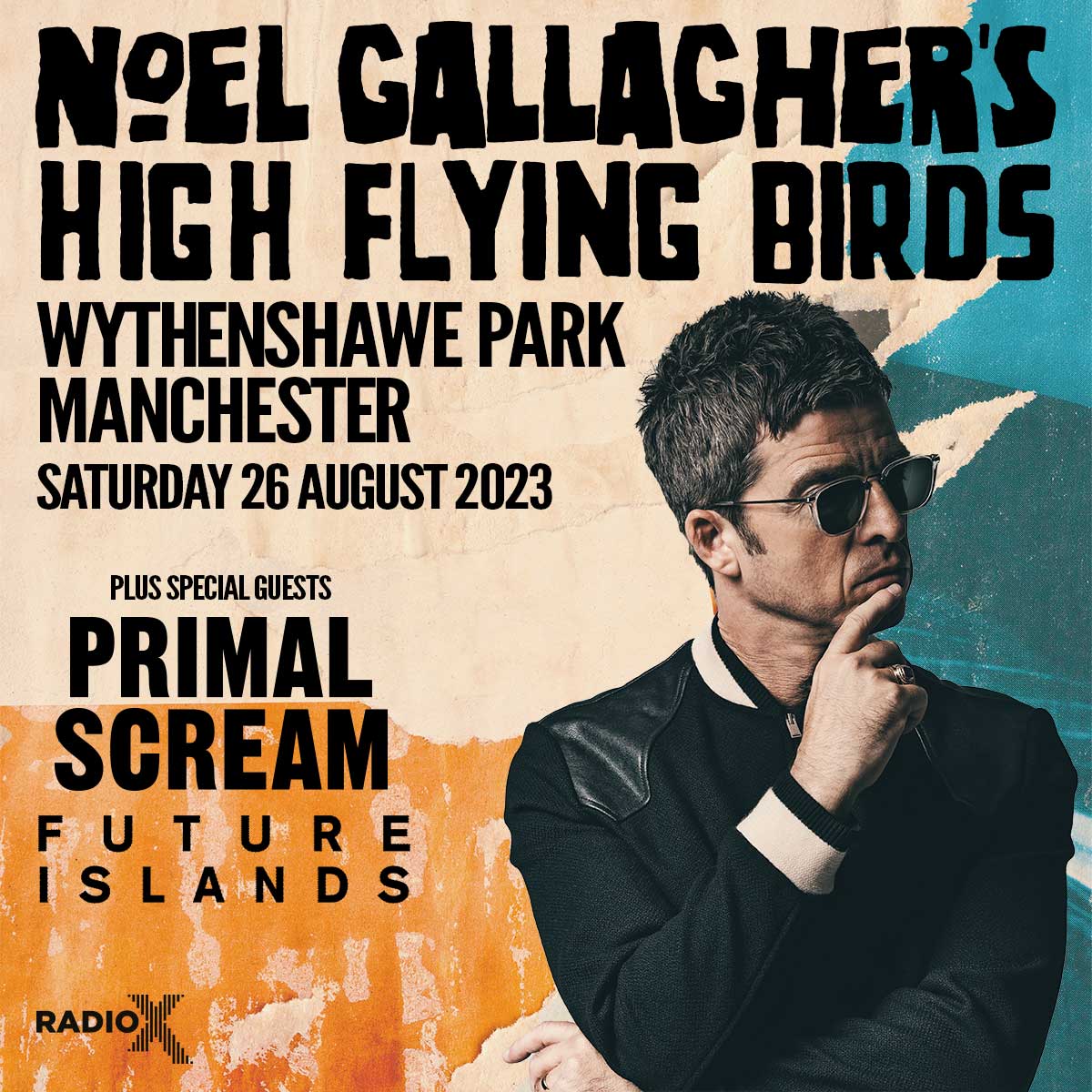Noel Gallagher's High Flying Birds poster for Wythenshawe Park gig
