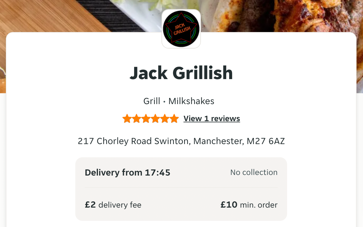 Jack Grillish takeaway Manchester