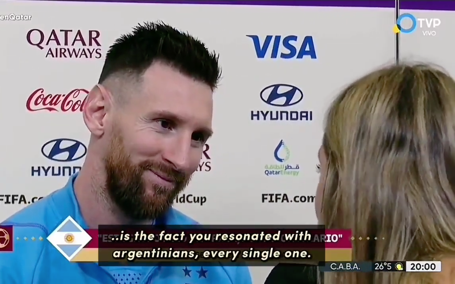 Lionel Messi emotional interview Argentinian reporter