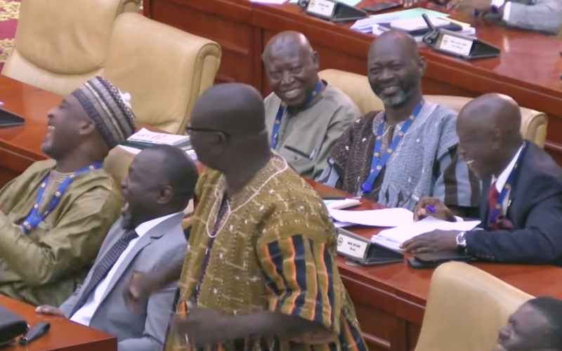 MP mocking Harry Maguire in Ghanaian parliament