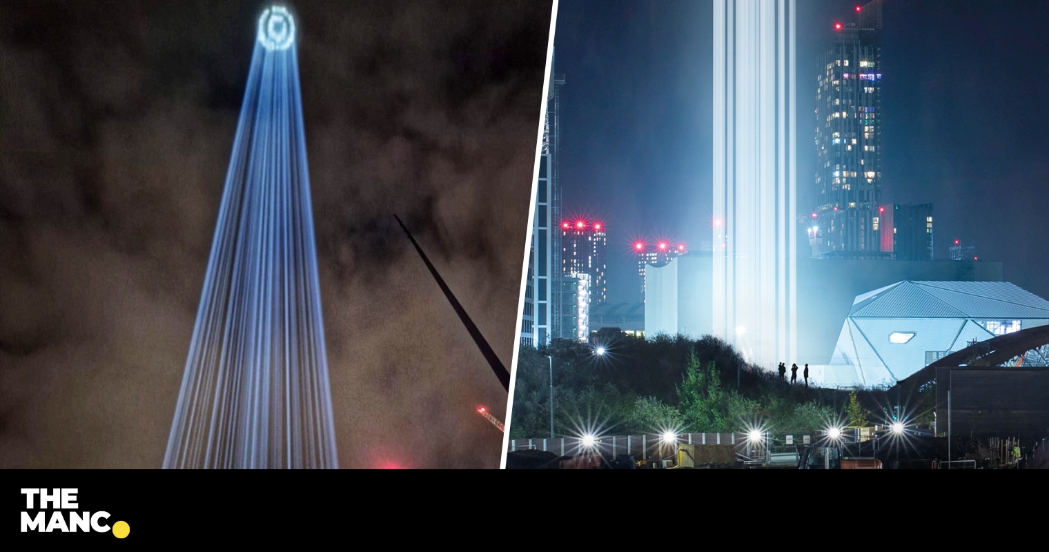 The beam of light above Manchester like an 'alien invasion'