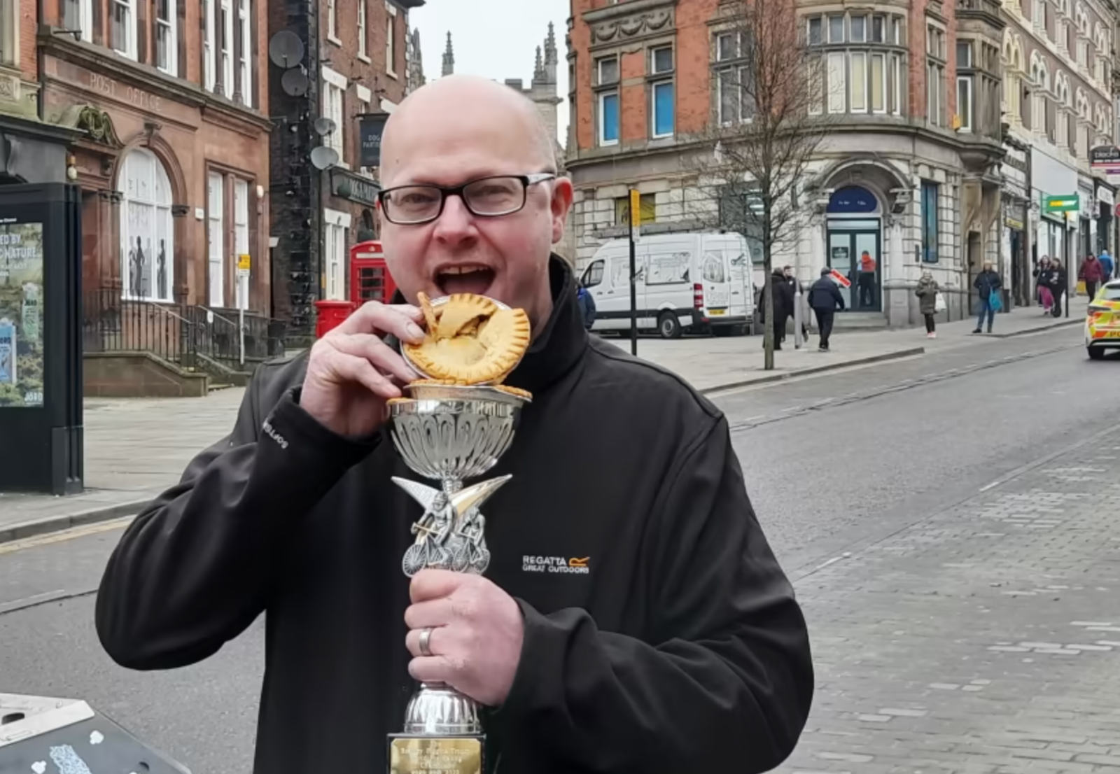 Wigan man crowed world pie eating champion after scoffing one in just