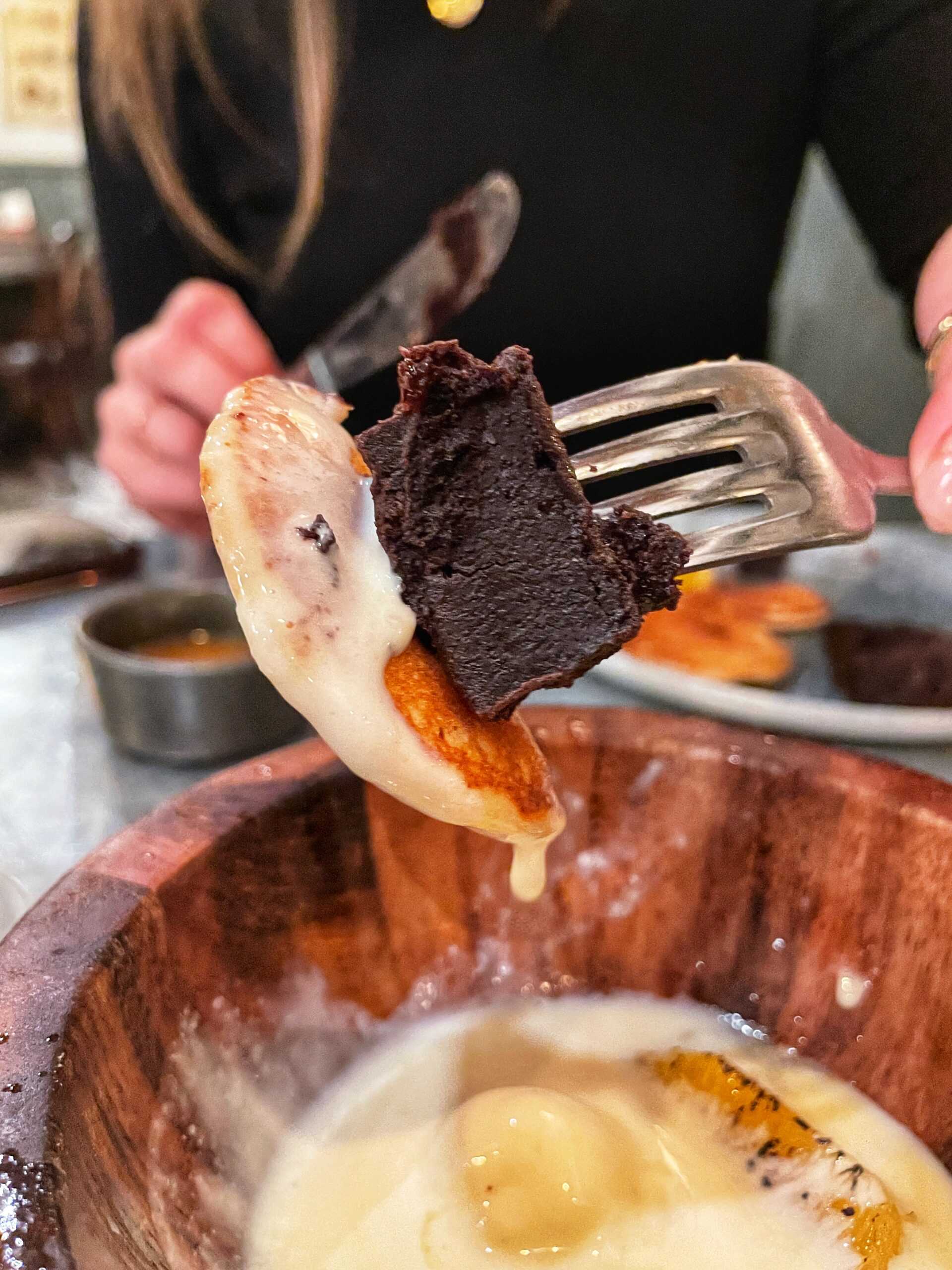 The Botanist's NEW hanging pancake 'kebab' with fried chicken