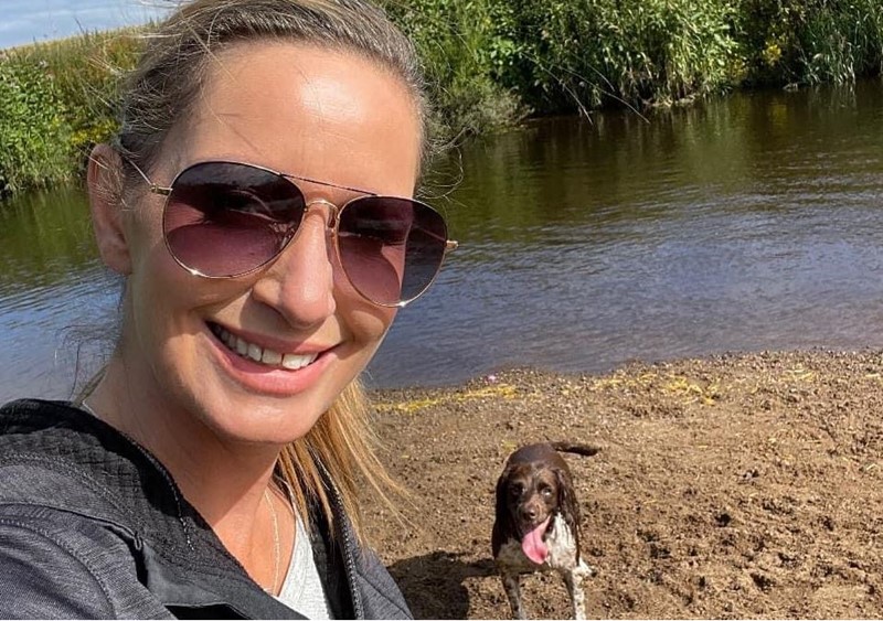 Nicola Bulley with her dog Willow