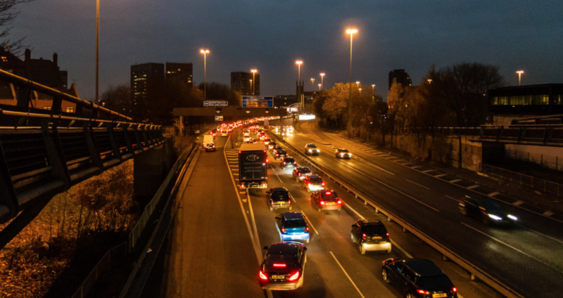 Mancunian Way at night