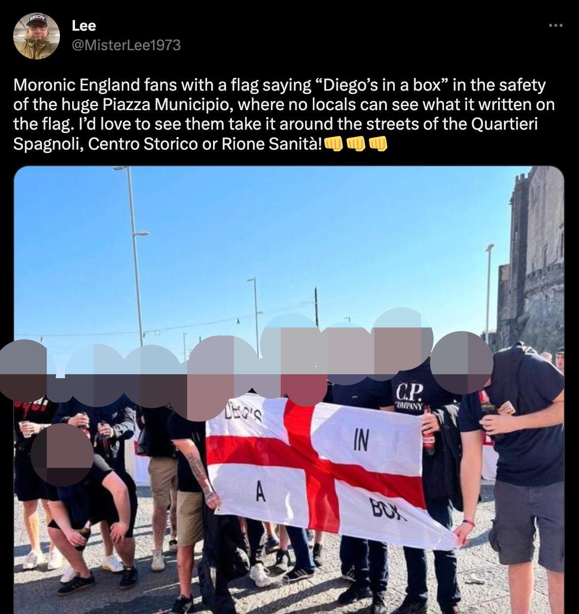 England fan hit with death threats after taking 'vile' Diego Maradona