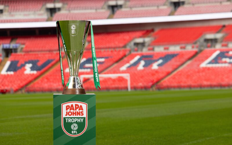 Elderly fans guard of honour EFL Trophy final Wembley