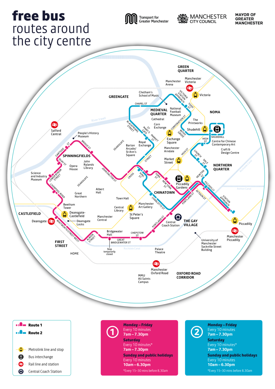 manchester free bus tour