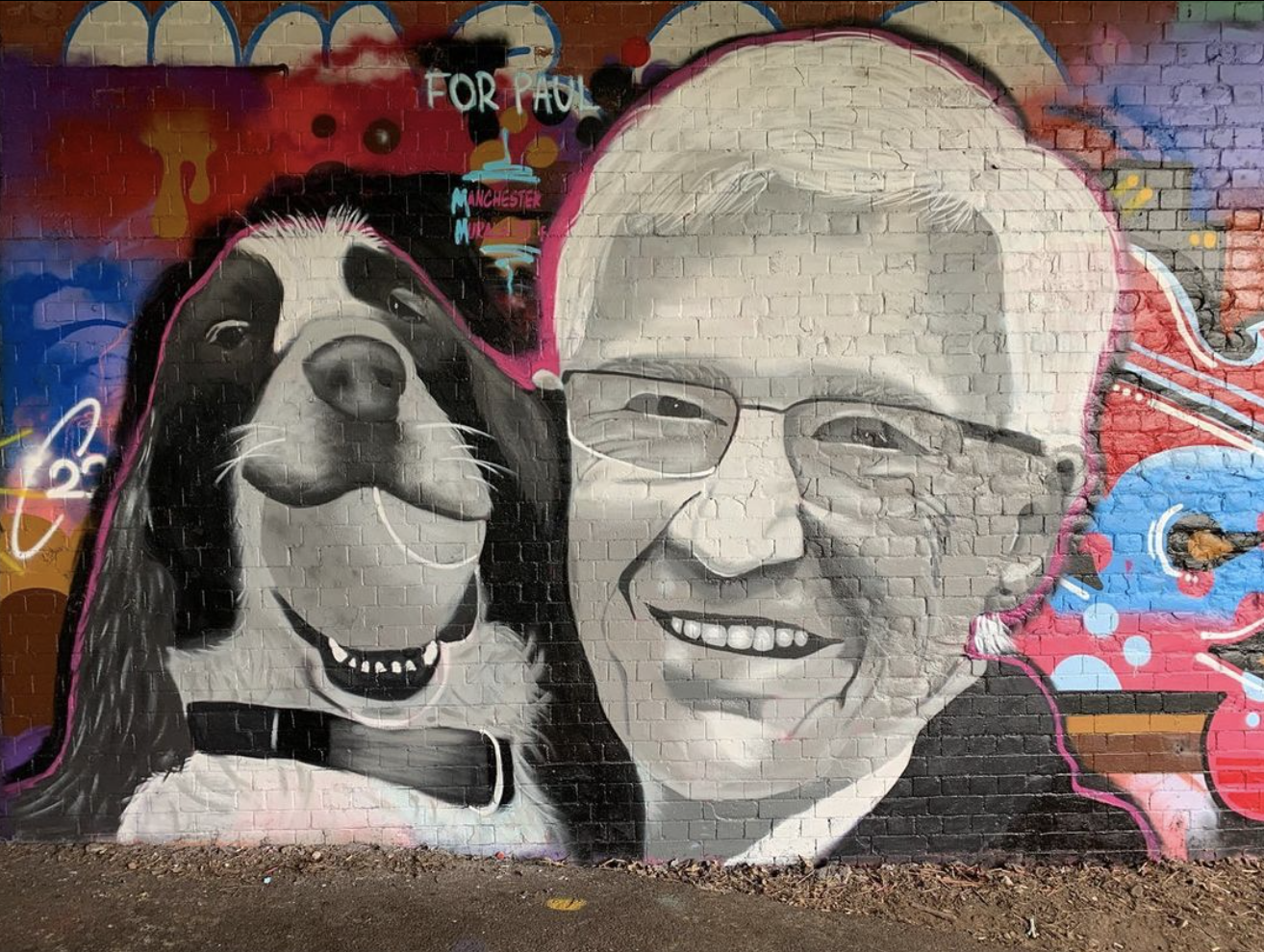 The Paul O'Grady mural in Manchester