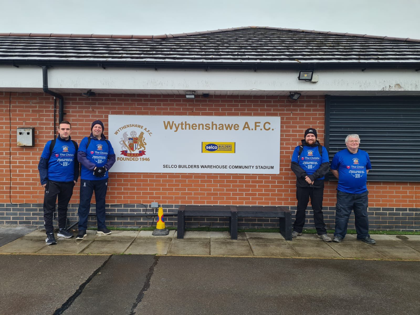 Wythenshawe Amateurs FC charity walk The Christie