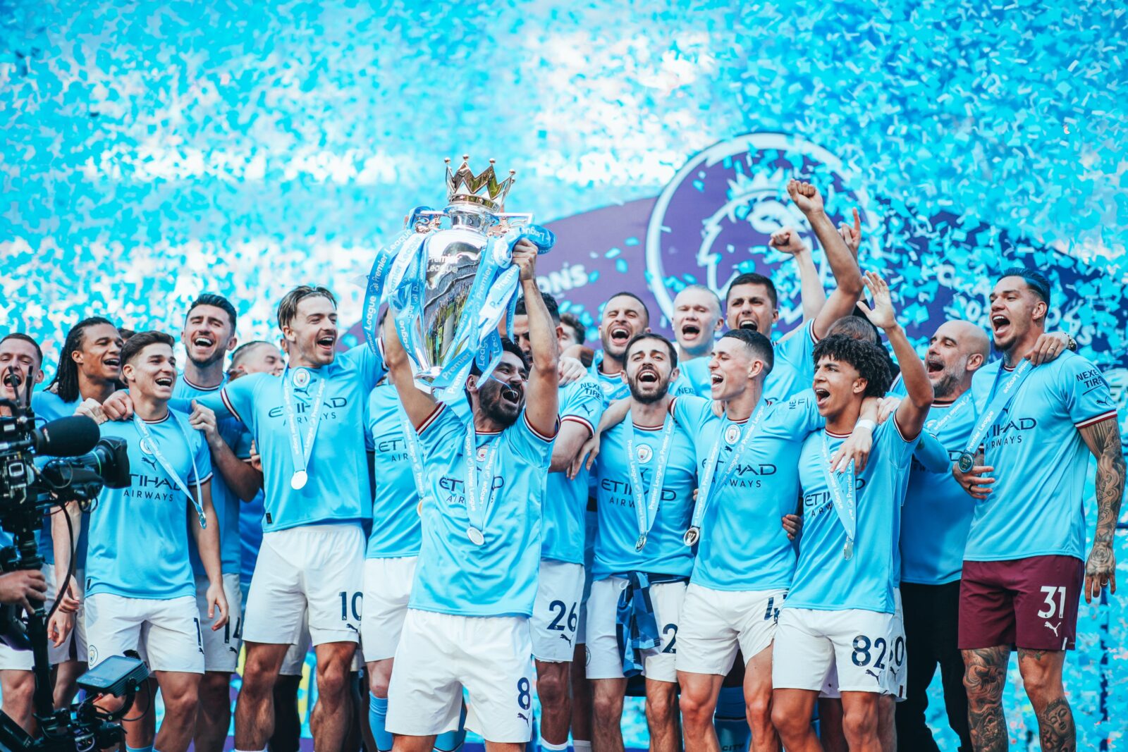 BBC Sport on X: 🏆 Manchester City are Premier League champions 2022-23!  🏆 Man City Premier League title wins = 7 🏆 Pep Guardiola Man City Premier  League title wins = 5 #