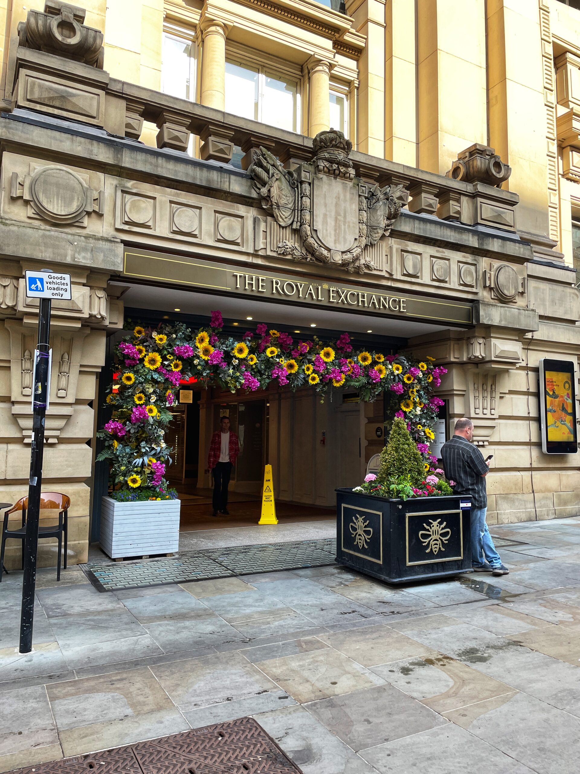 The Royal Exchange is taking part in the Manchester Flower Festival