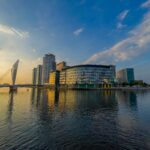 A warning has been issued about swimming in Salford Quays