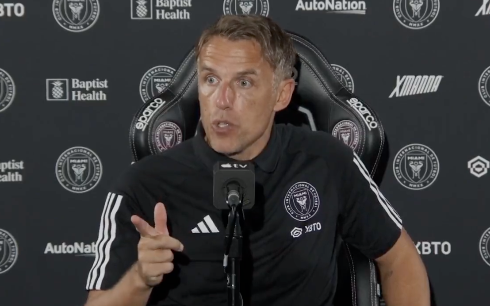 Phil Neville swears at MLS reporter after he interrupted him