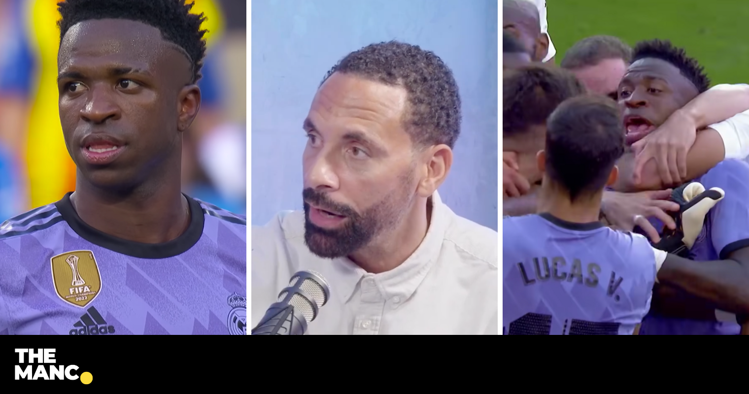 Rio Ferdinand posts defiant message of support after Vinicius Jr suffers racist abuse