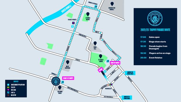 manchester city tour route