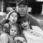 Bruce Willis with three of his five daughters. Credit: Instagram, @demimoore