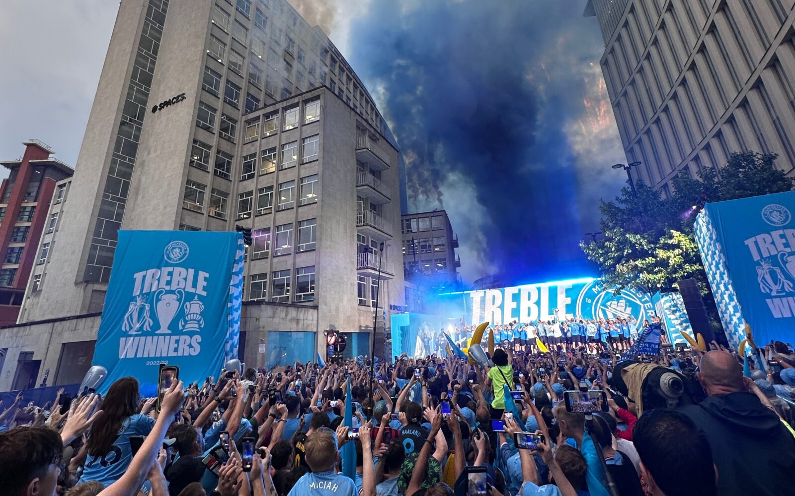 The Man City parade 2023 in images a treble celebration in a