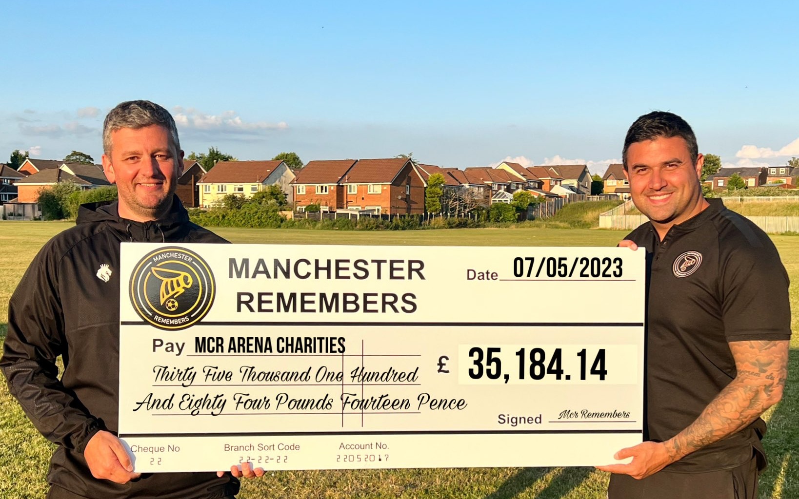 Manchester Remembers charity match money raised