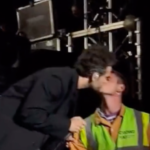 Matty Healy kissing security guard The 1975