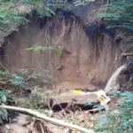 A landslide has impacted Prestwich Clough