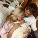 Danielle Fogarty and Ross Worswick with baby Maddox