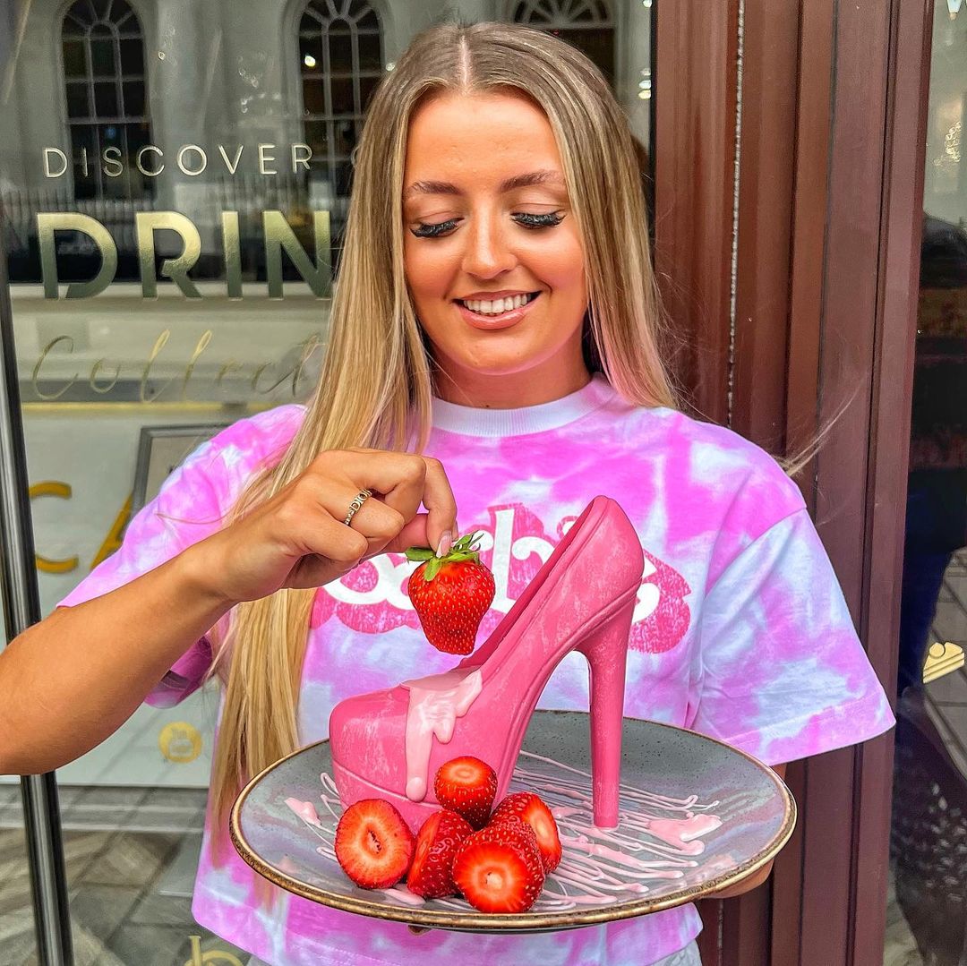 pink edible shoe