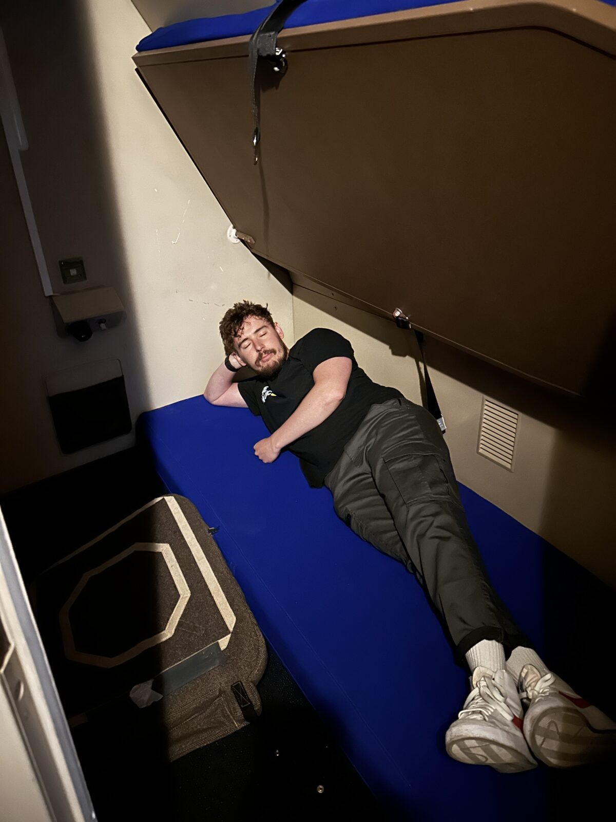 where do pilots sleep on planes