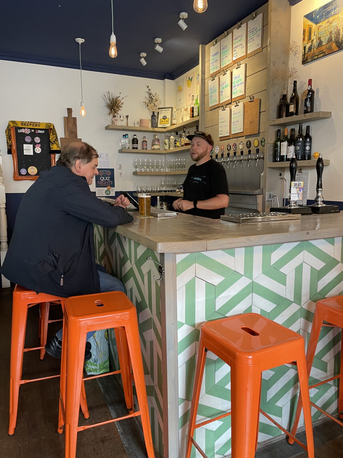 Inside Station Hop tap house, bottle shop and bar in Levenshulme