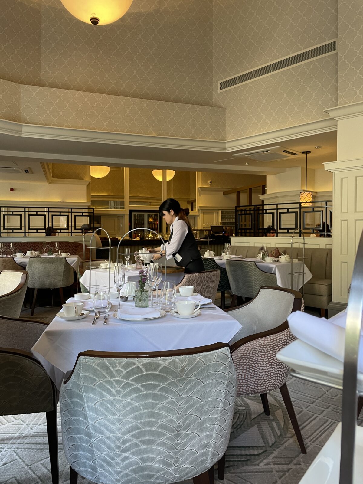 The Midland hotel has a dedicated tearoom for its afternoon teas in Manchester. 