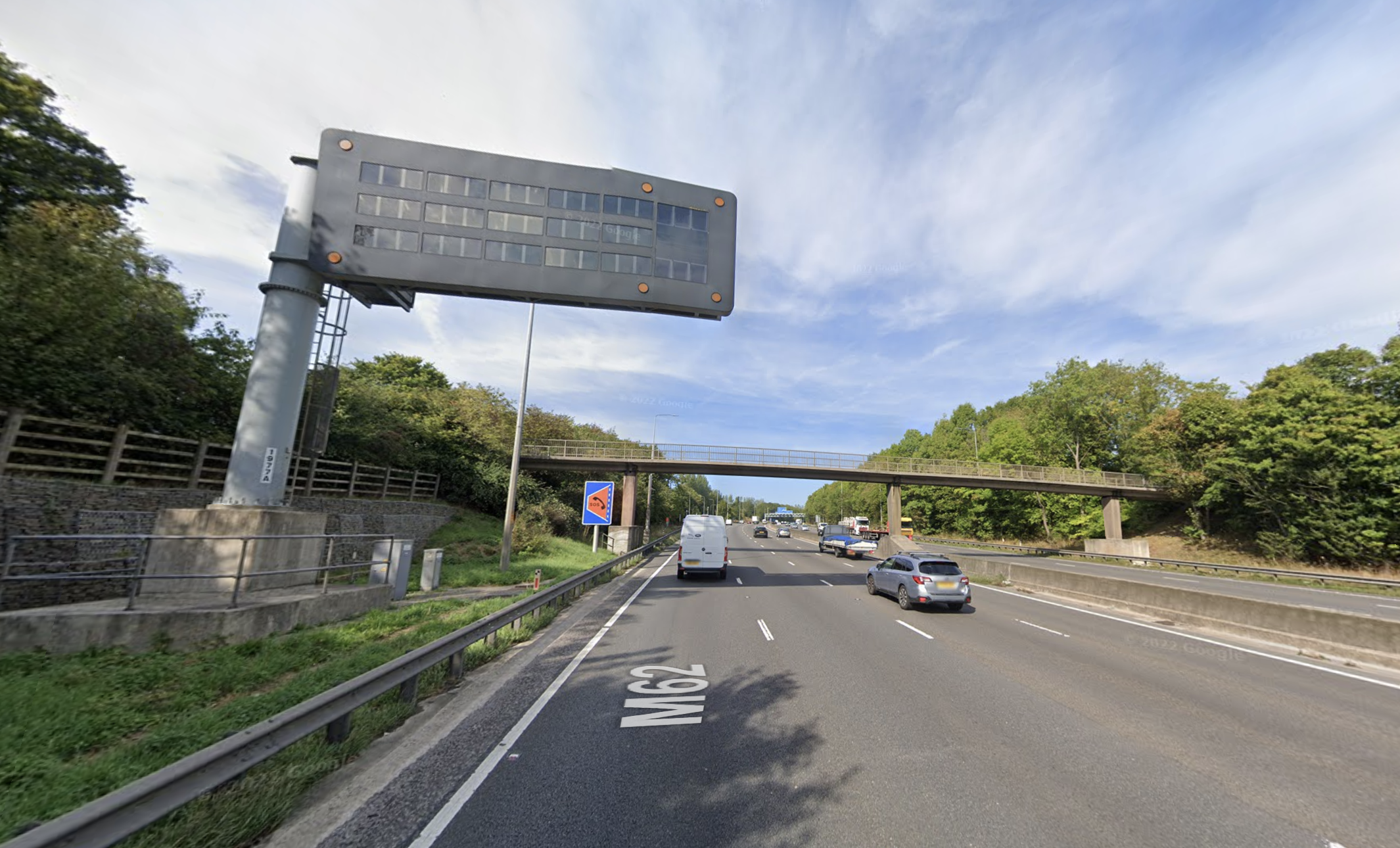 A 12-year-old boy has died in a hit and run on the M62