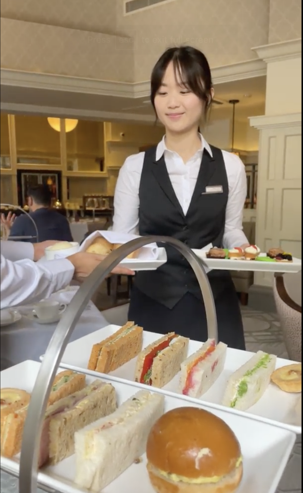 The Midland hotel has a dedicated tearoom for its afternoon teas in Manchester. 