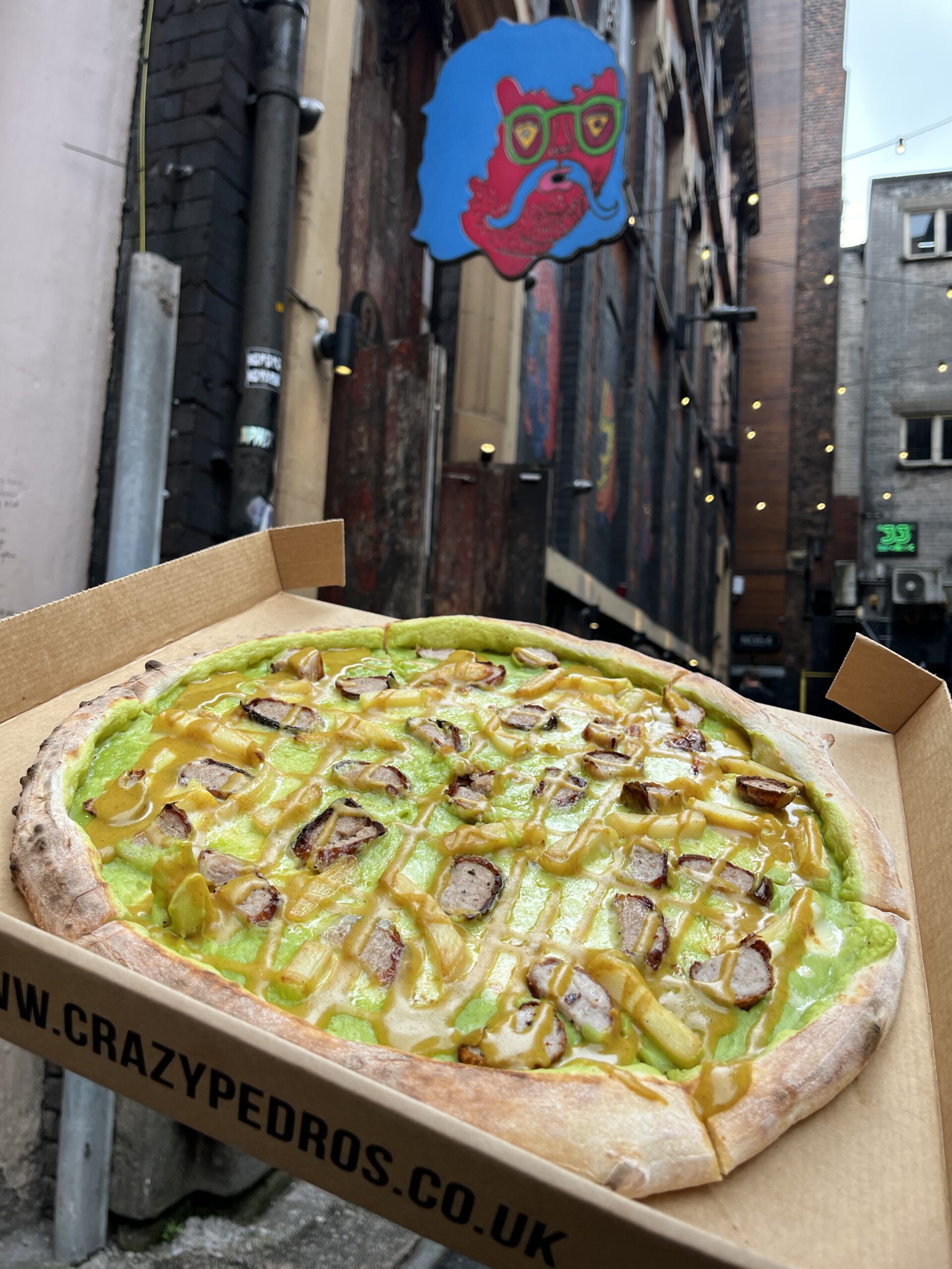 Crazy Pedro's chippy tea pizza. Credit: The Manc Group