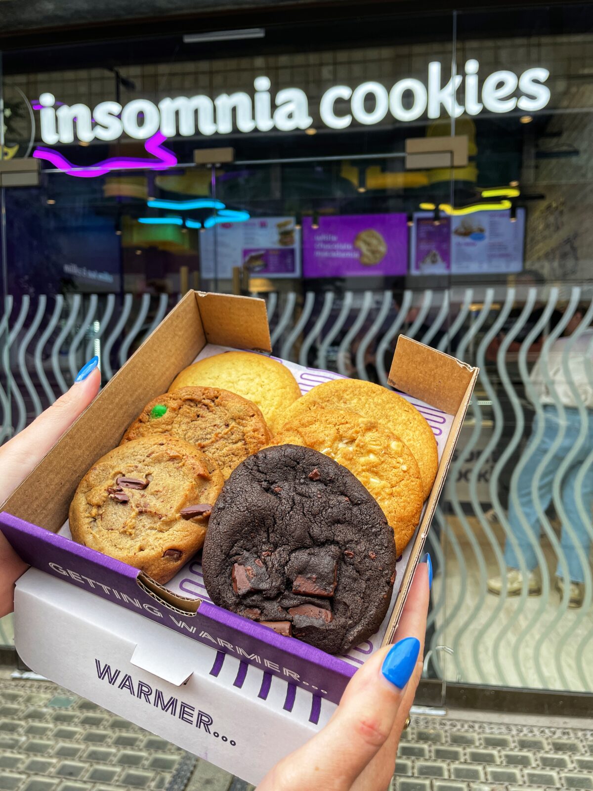 A box of cookies at Insomnia Cookies at Royal Exchange, Cross Street, Manchester. Credit: The Manc Group