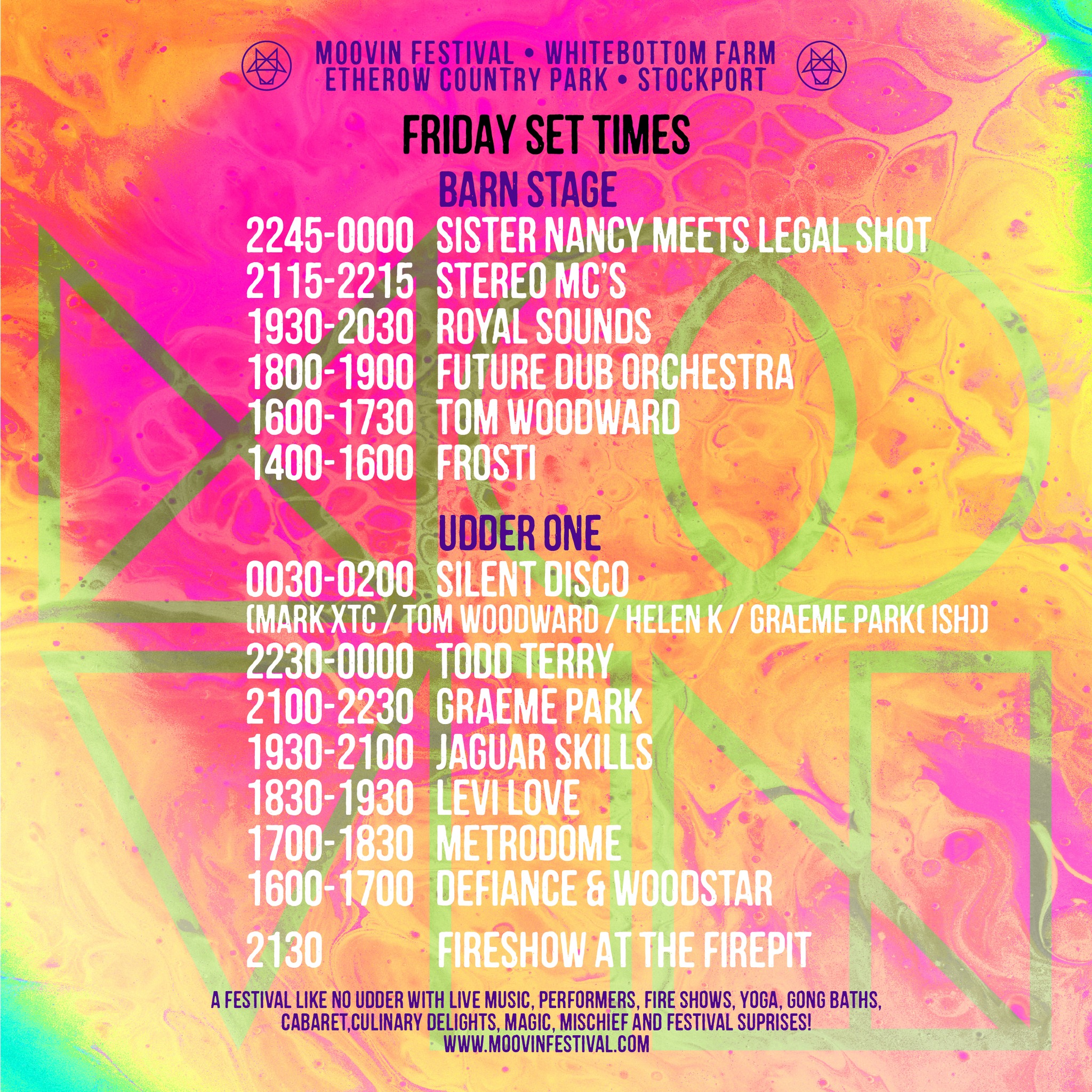 Moovin Festival 2023 stage times - Friday