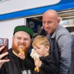 Nicky Butt hands out free holidays and ice cream Salford Quays Media City