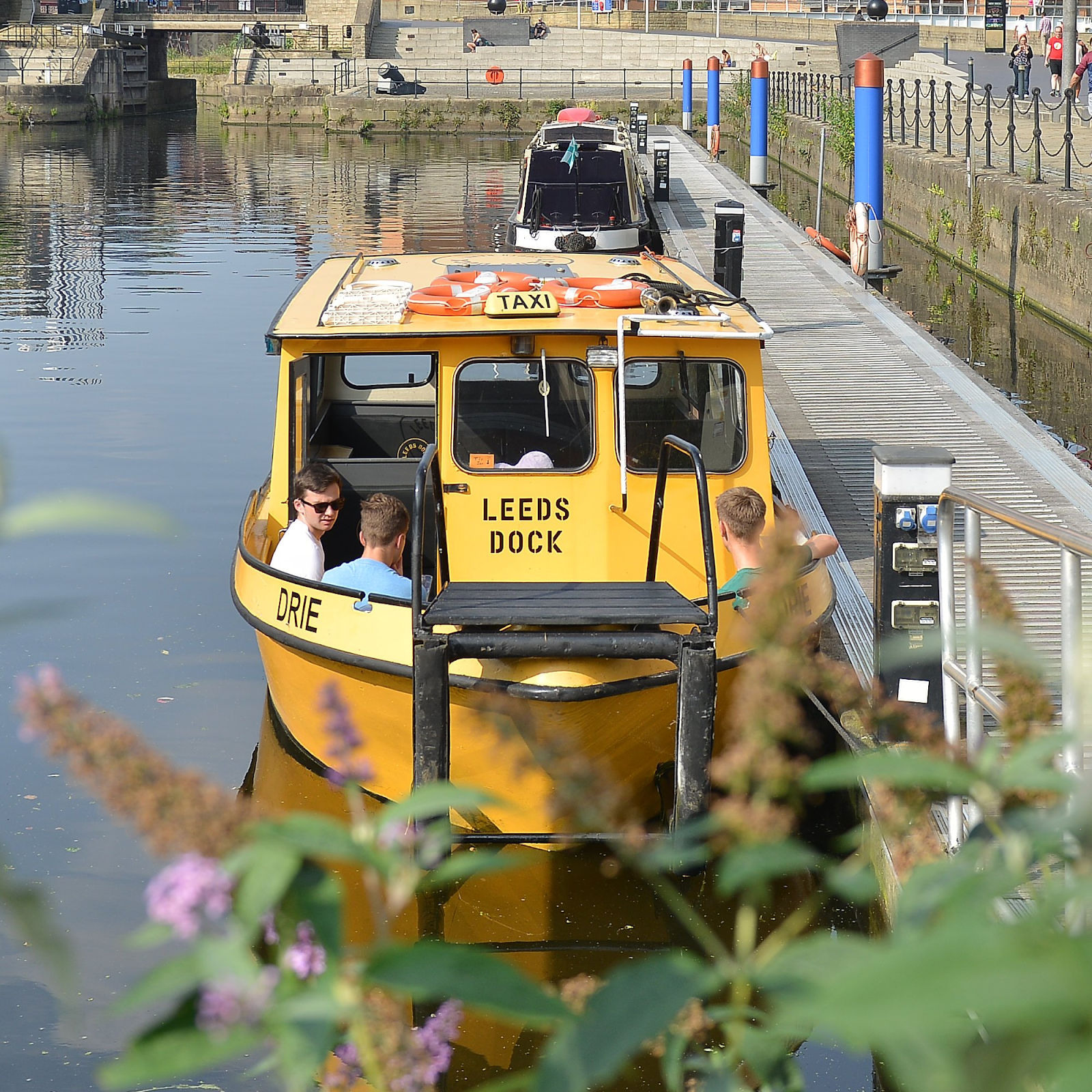 A water taxi in Leeds.
