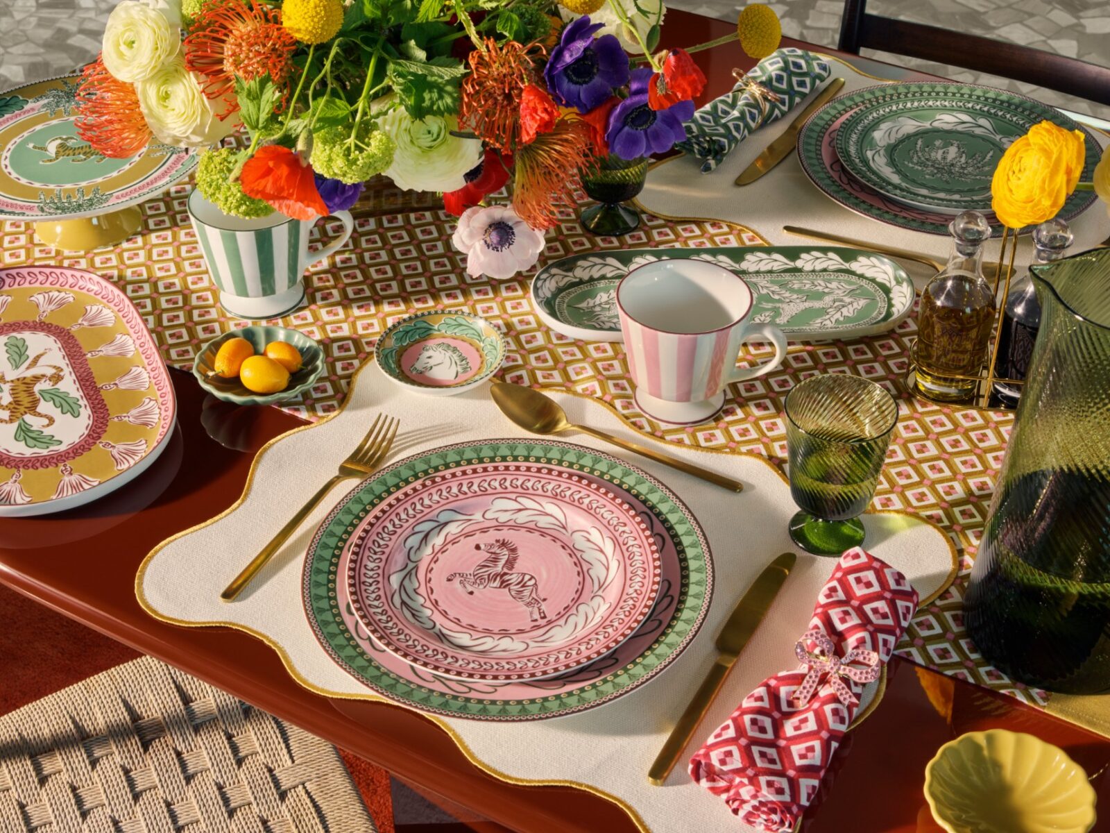 A table spread using H&M Home's plates