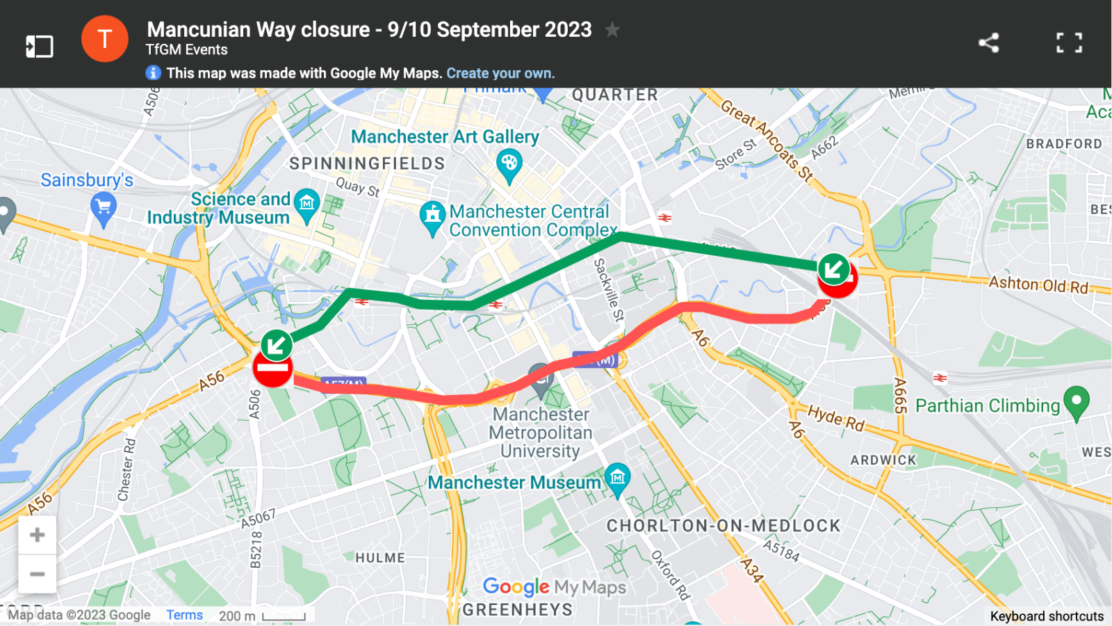 Mancunian Way will be closed this weekend for essential