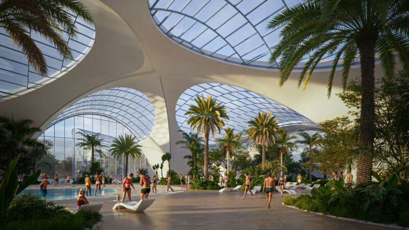 Inside Therme Manchester, a £250m wellness resort. Credit: Supplied