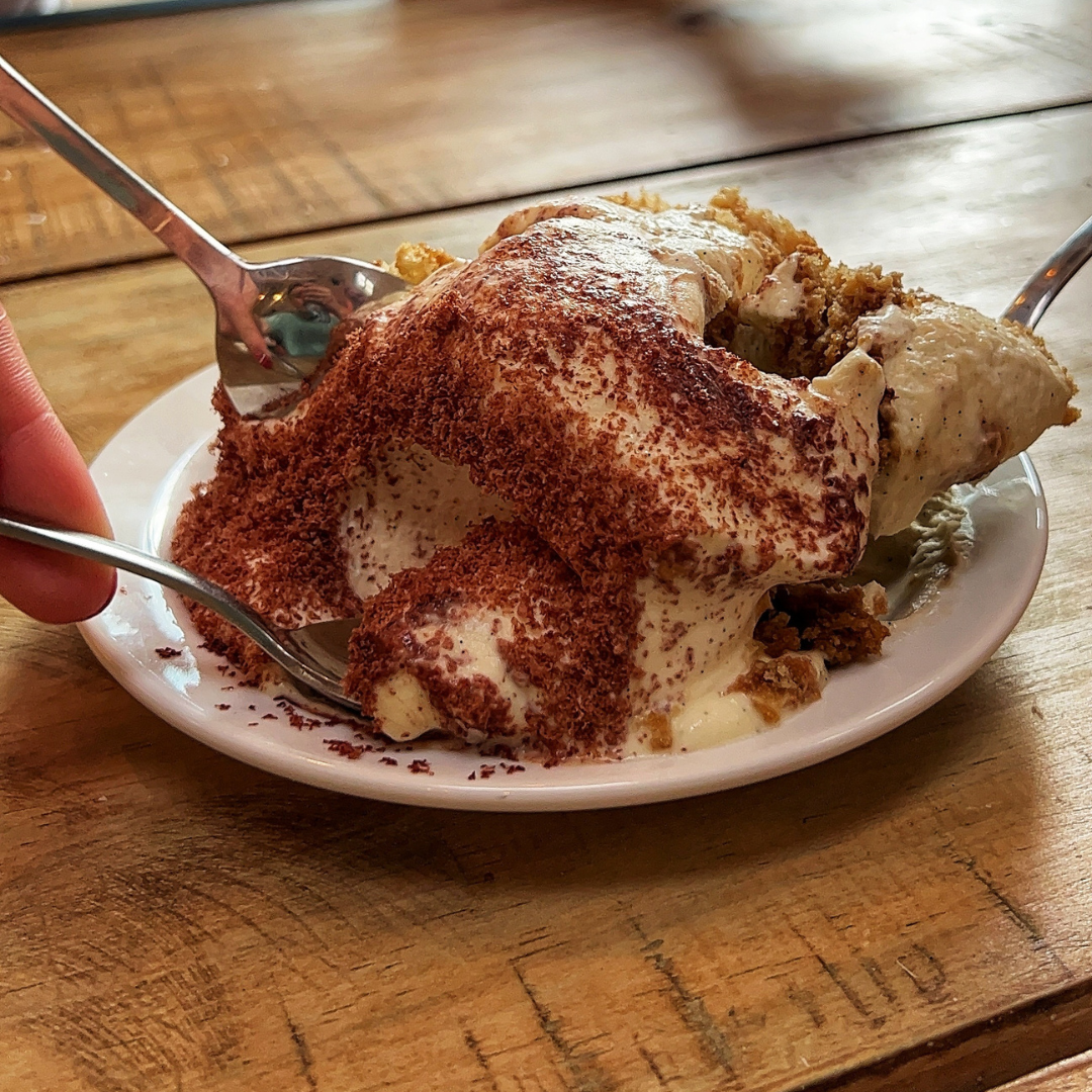 Tiramisu from a drawer from Onda Pasta Bar in Manchester