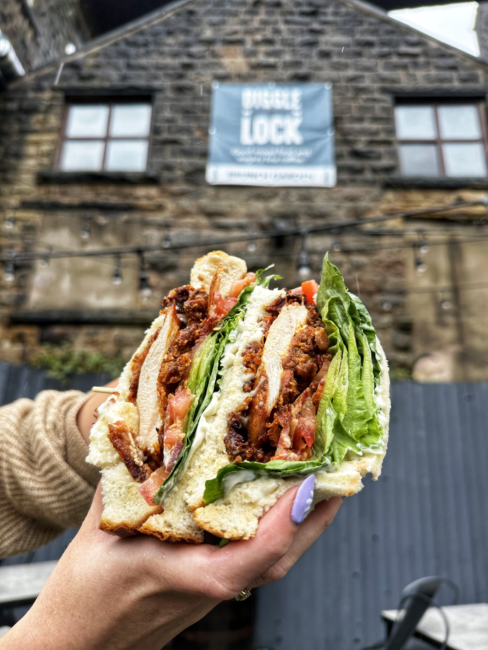 The DLFC club sandwich at Diggle Lock in Saddleworth