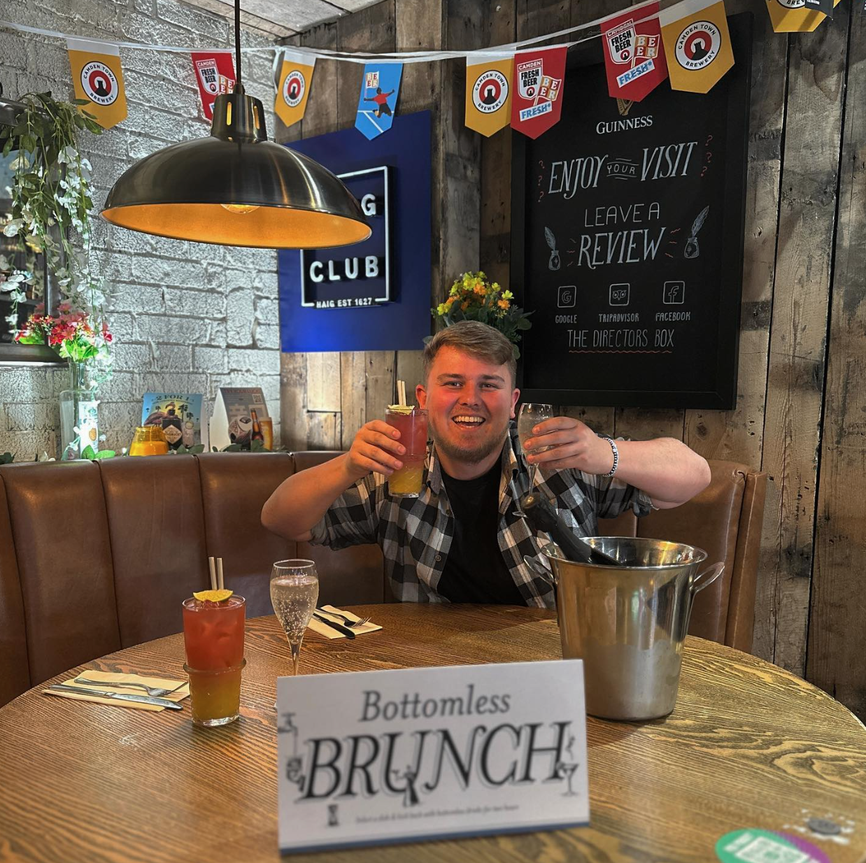 bottomless brunch directors box manchester