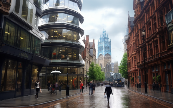 what manchester city centre will look like in 100 years according to AI