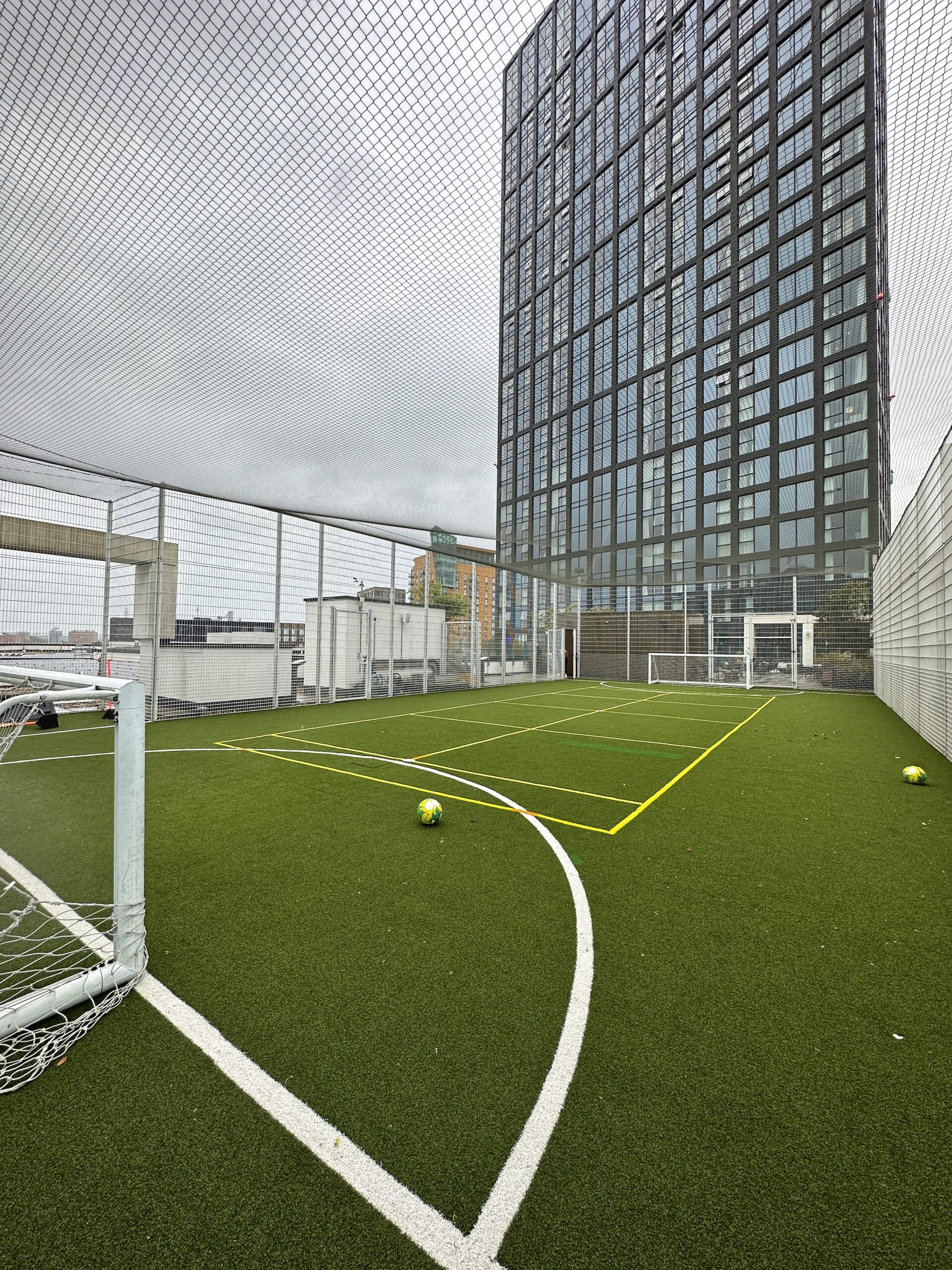 Facilities at Moda, Angel Gardens include a gym and a rooftop sports pitch