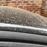 Cars across Greater Manchester were left covered in dust from a Saharan cloud this morning. Credit: Twitter