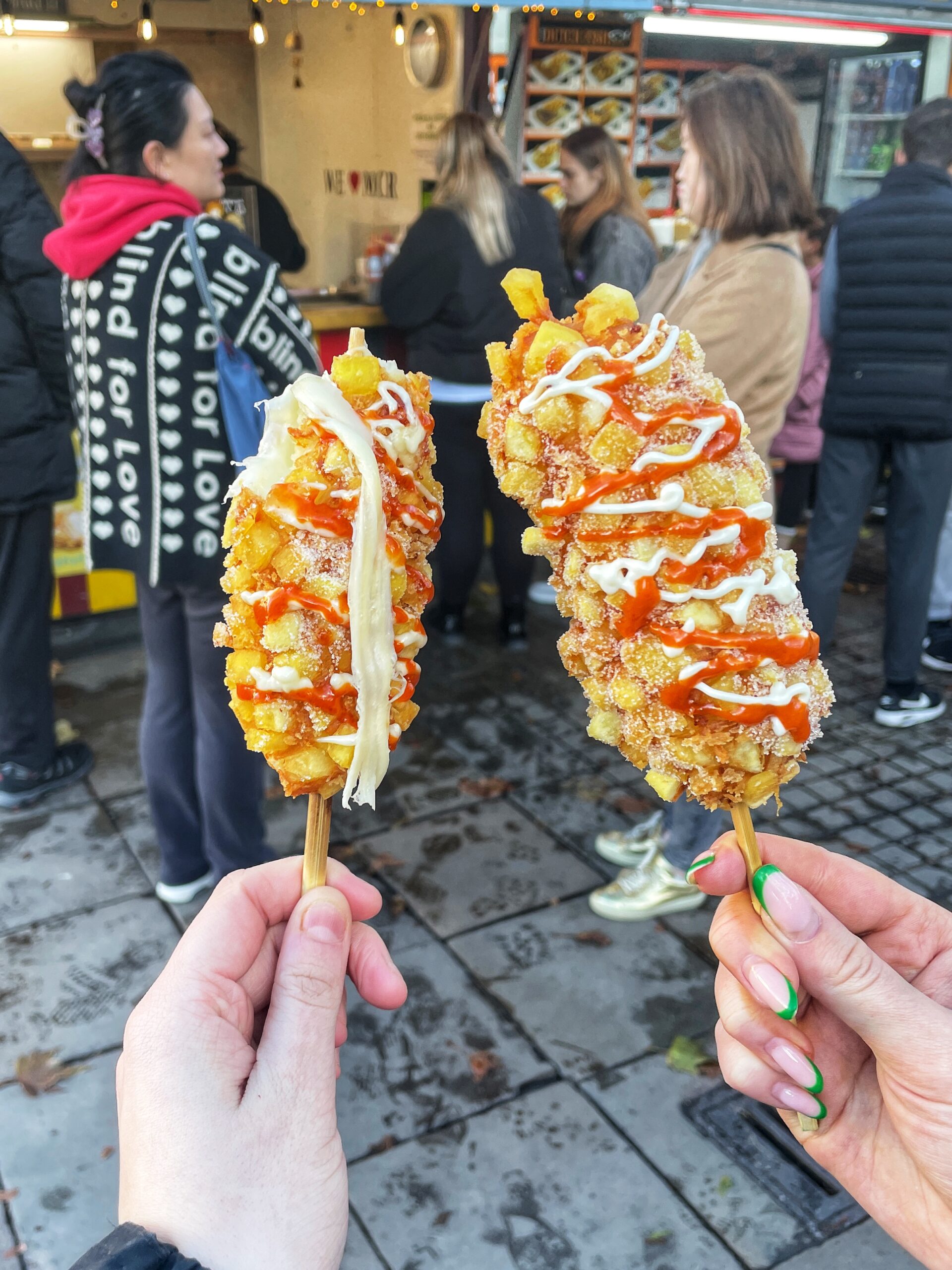 Food at the Manchester Christmas Markets - Crunch Korean Gansig