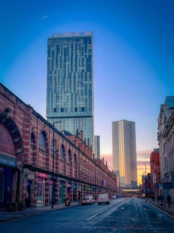 The view of Manchester from Deansgate